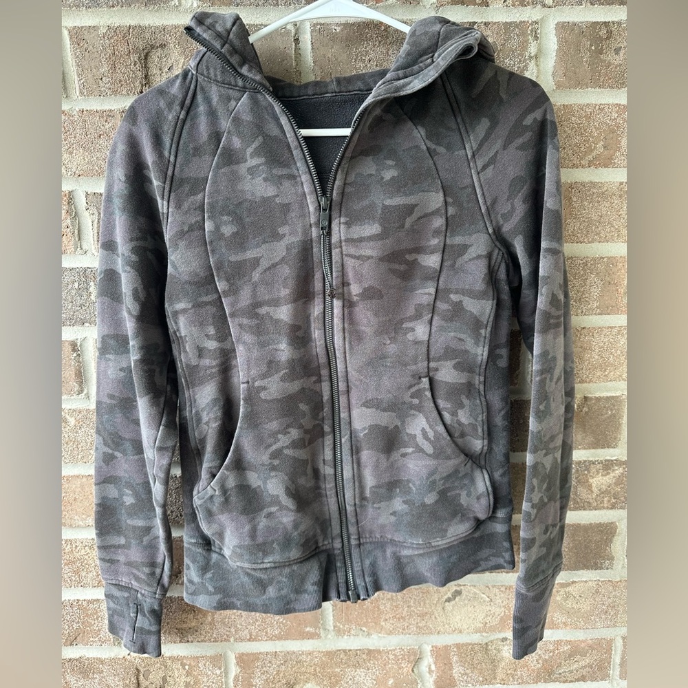 Lululemon Scuba Camo Zip-Up Hoodie